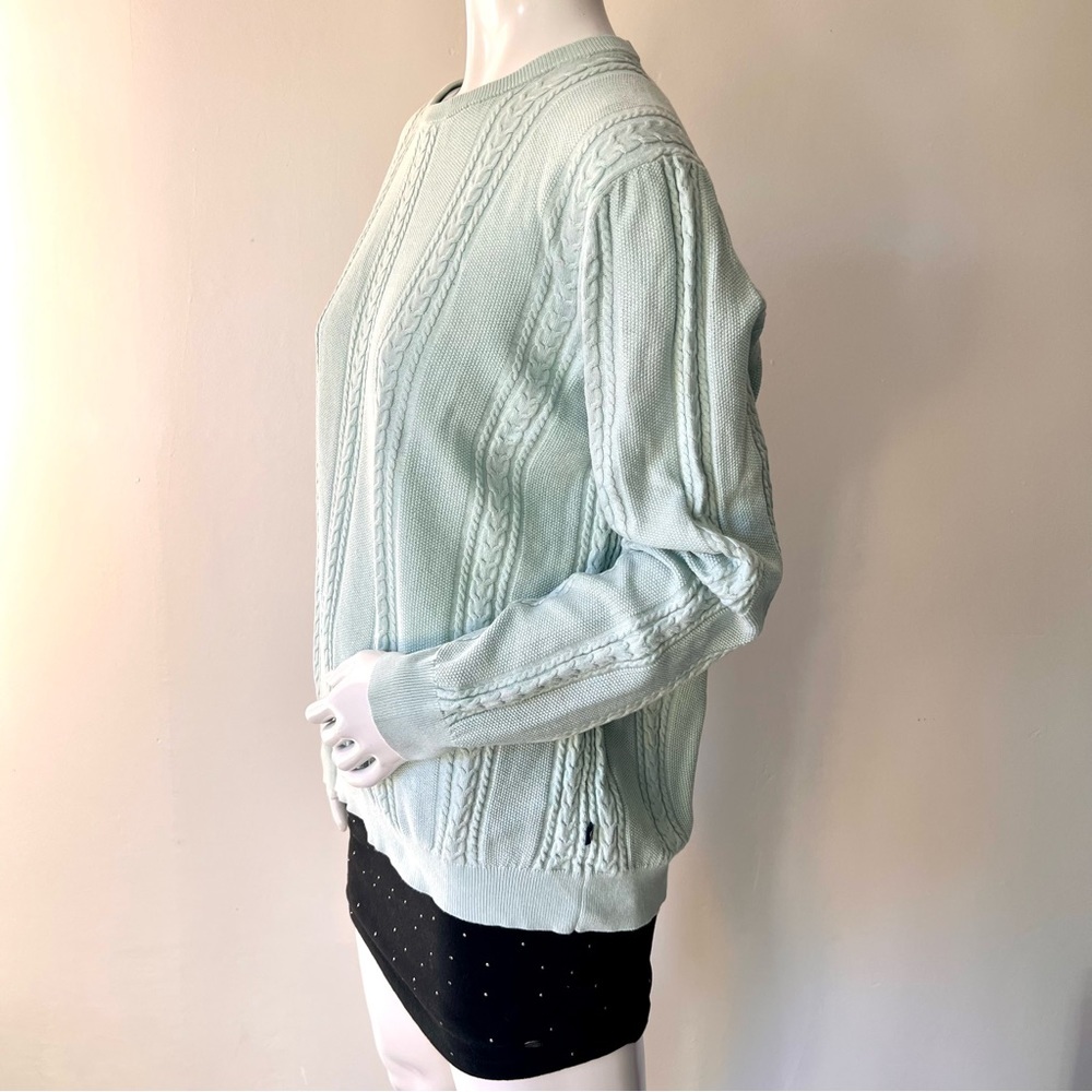 Tommy Bahamas Marled Sands Crew Cable Knit Sweater Size L View 3